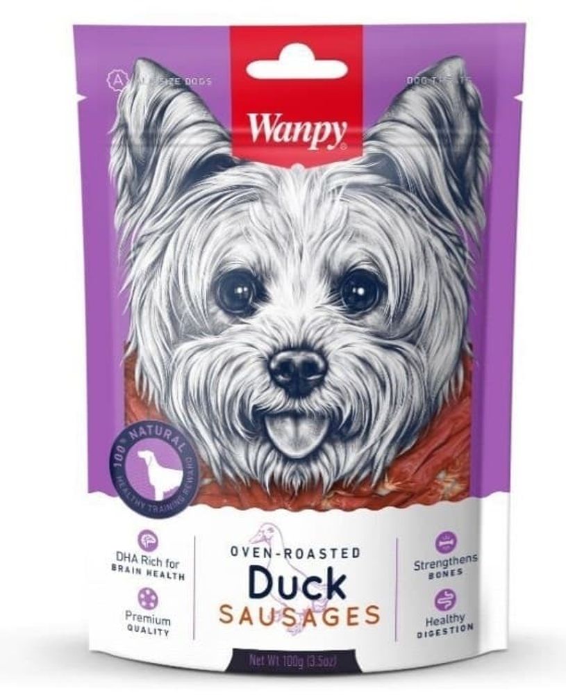 Wanpy Dog лакомство утиные сосиски 100 г