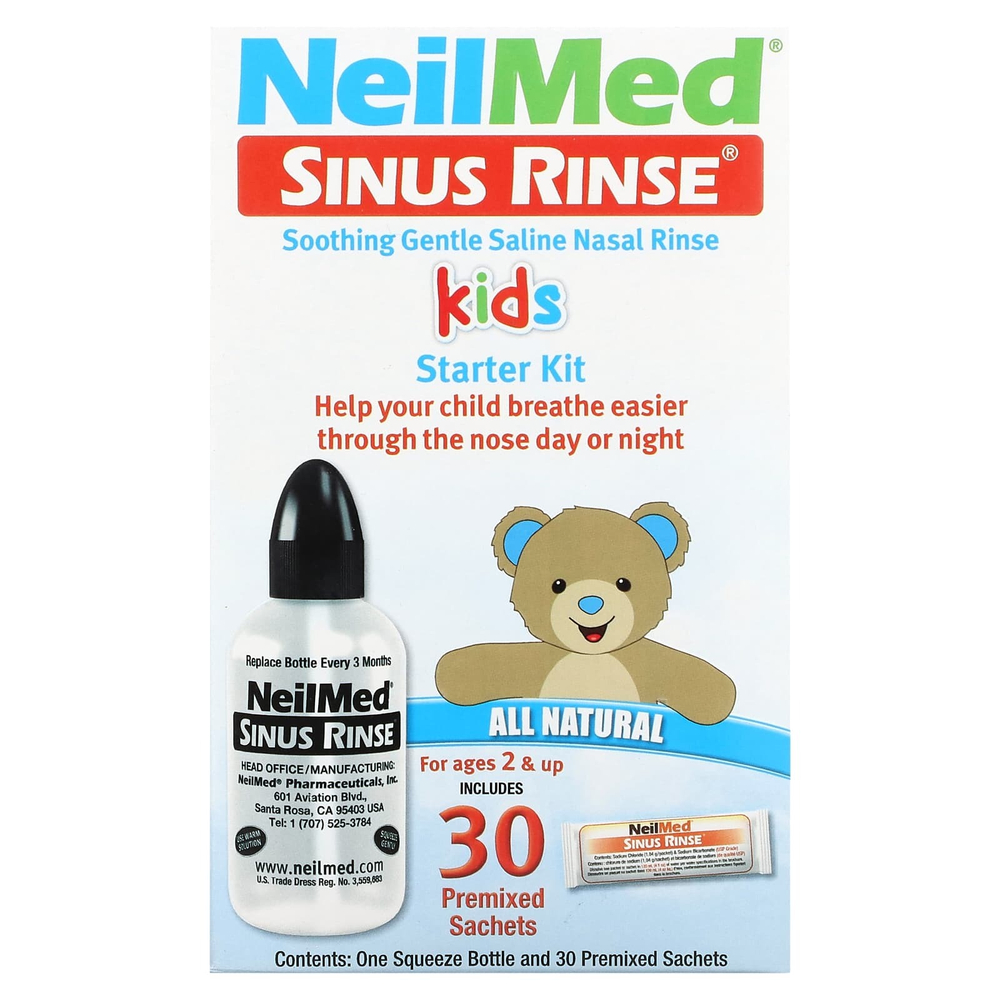 NeilMed, Kids, начальный набор для промывания носовых пазух, для детей от 2 лет, 1 набор