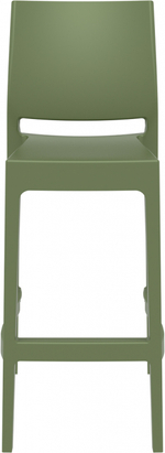 Стул пластиковый барный, Siesta Contract Maya Bar 75, оливковый