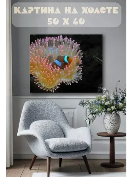 Картина на стену 40 X 50 Рыба клоун