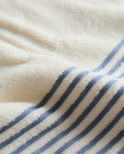 Zara Home Полотенце для лица и рук из хлопка, синий, в полоску · 7549/013