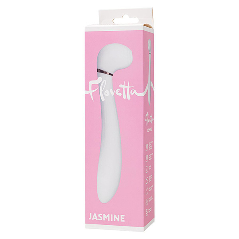 Белый вибратор с вакуумной стимуляцией 23см ToyFa Flovetta Jasmine 457714