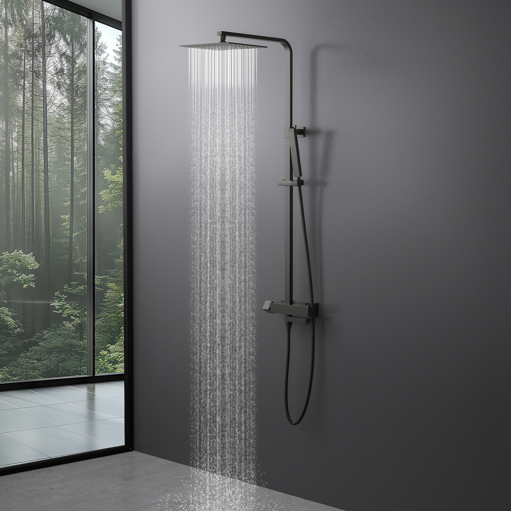 Душевая система с термостатом Tetra-Thermo SX-0169/18 Черное золото