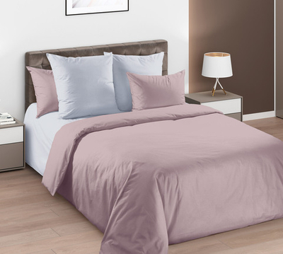 Постельное белье перкаль однотонное ЕвроСтандарт Теплые мгновения