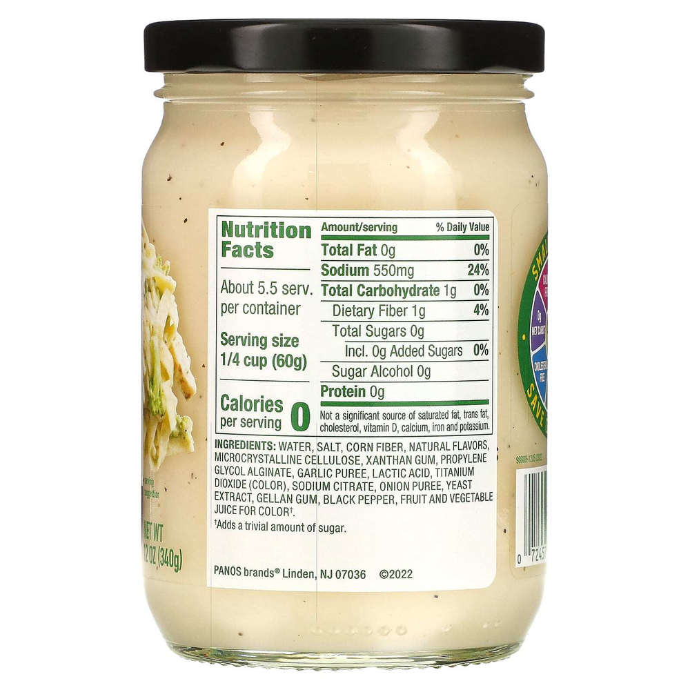 Walden Farms, Соус альфредо для макарон, 12 унции (340 г)