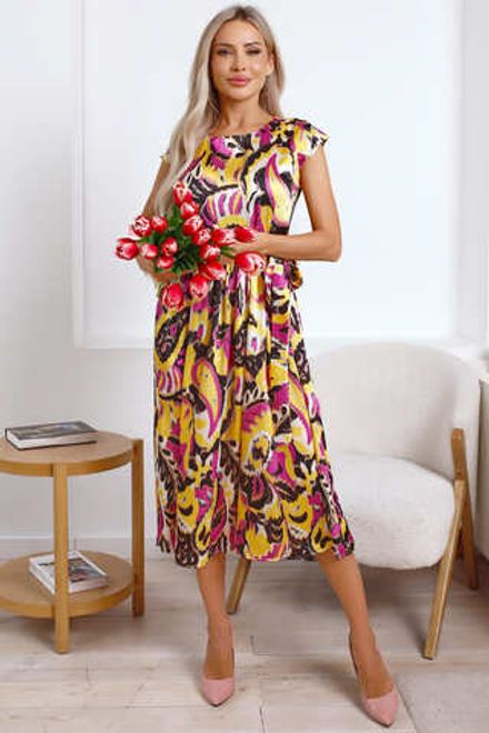 Платье Ольга (фиолетово-желтое) П15889-45М LT Collection