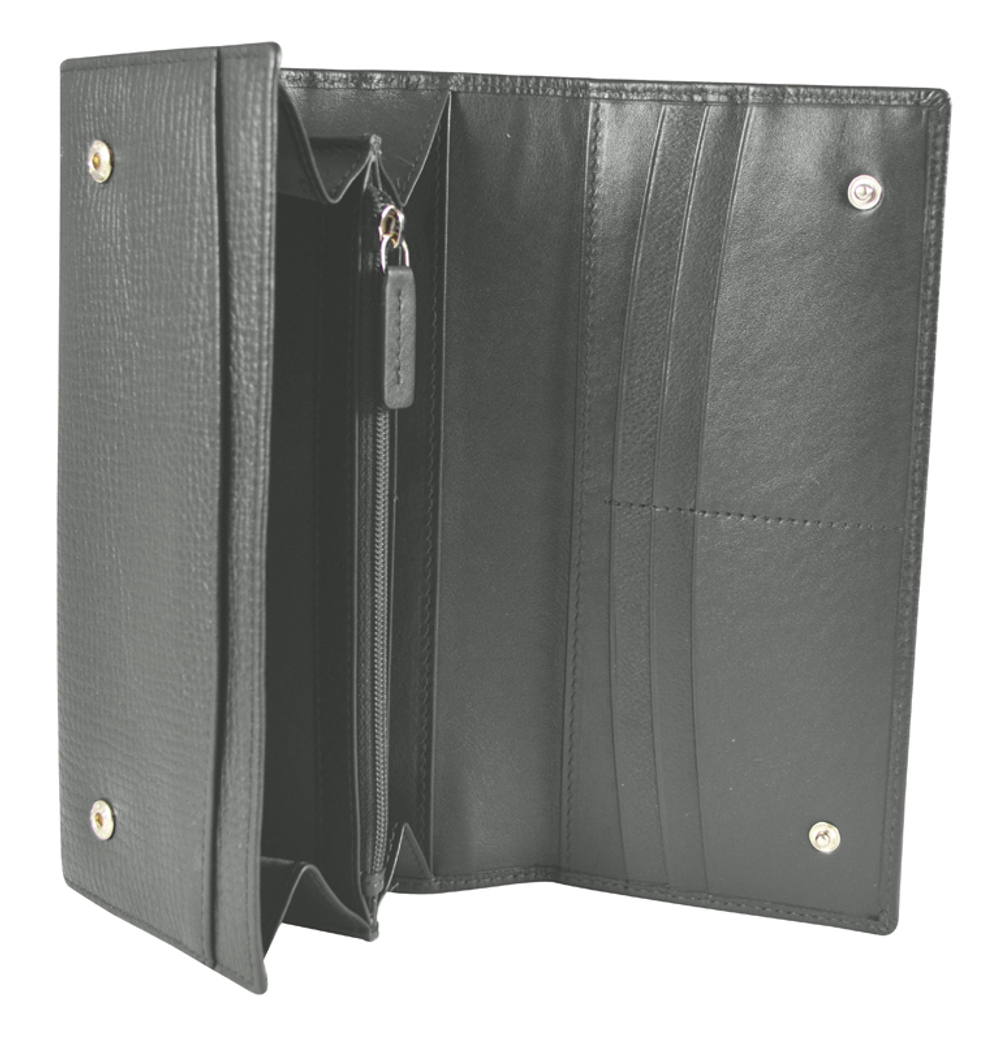 Кошелек Cross RTC, кожа наппа, серый, 20x11x2,5 см