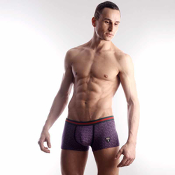 Мужские трусы боксеры фиолетовые Gucci Hip Boxer