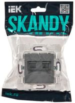 SKANDY Розетка компьютерная двойная RJ45 кат.6 SK-K04Gr серый IEK