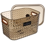 Контейнер для хранения с крышкой «ЛАМИНГТОН», цвет кофейный, 25*17*15см