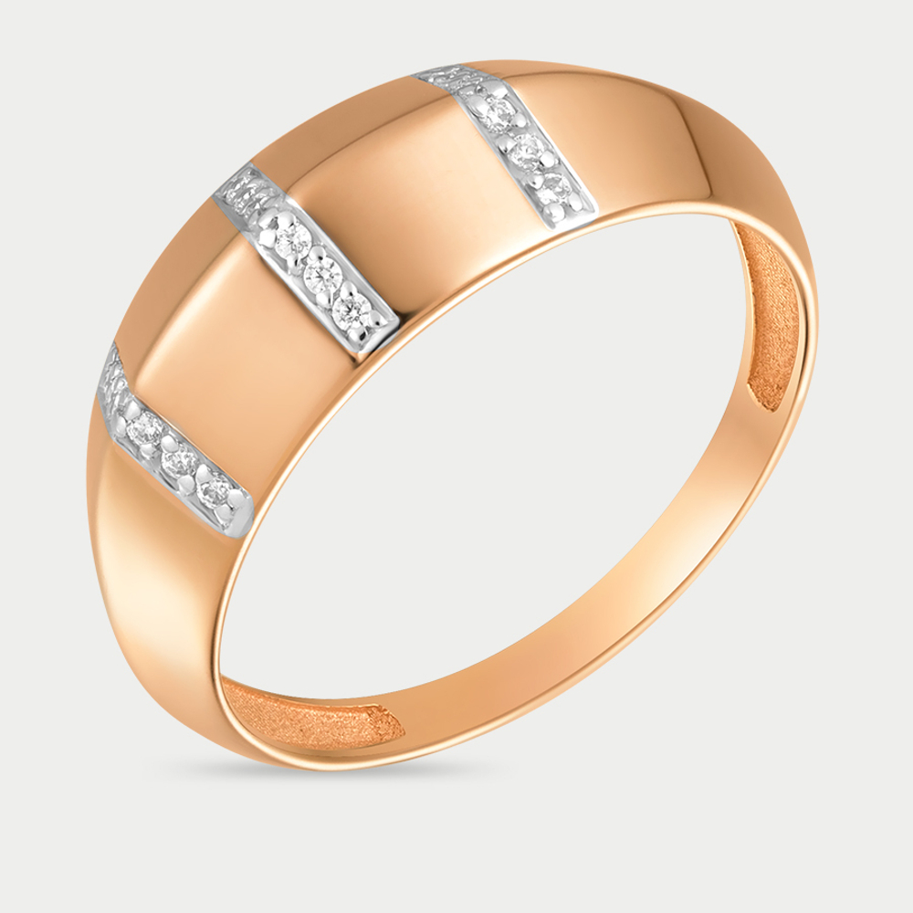 Женское кольцо из розового золота 585 пробы с фианитами (арт. 70224900)