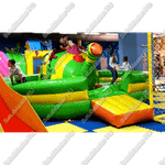 Коммерческий надувной батут "Динозавр-качеля" 5*5*2.5 м