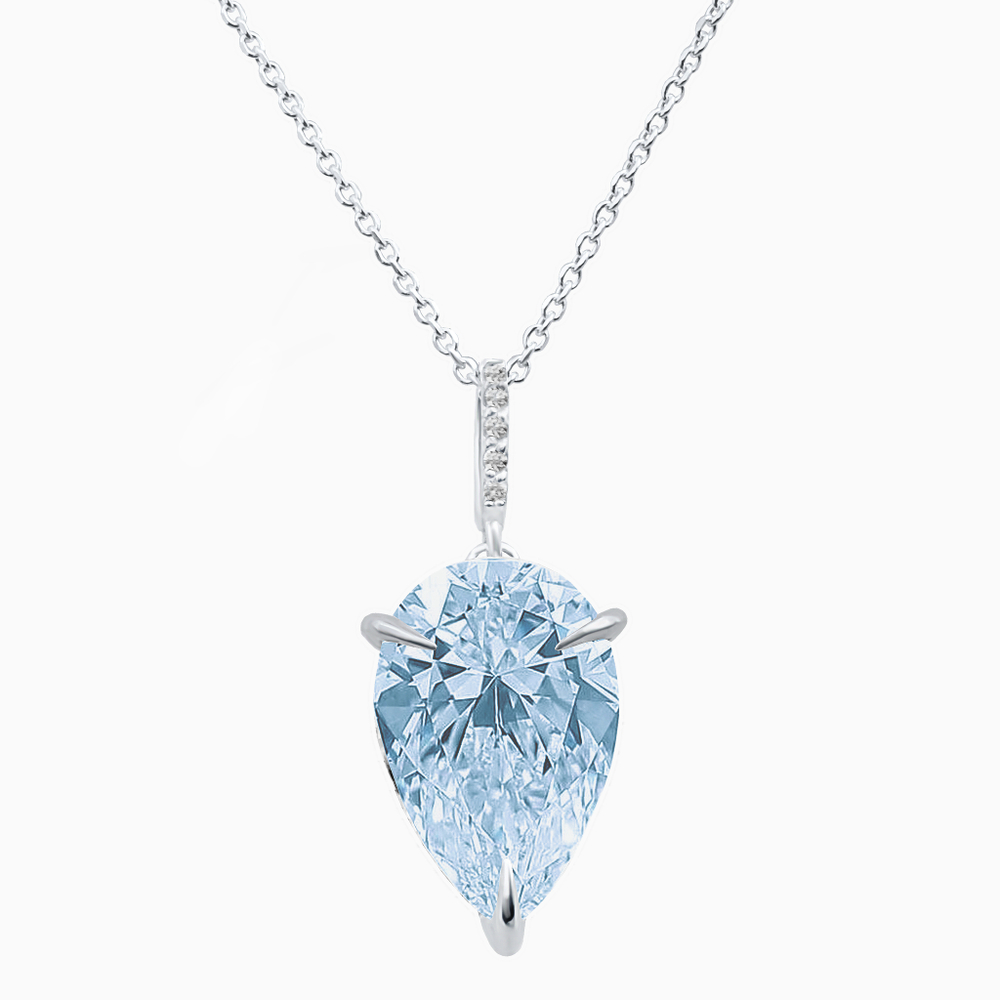 Серебряный кулон с голубой подвеской (Fancy Blue)