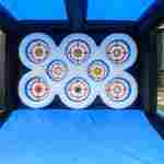 Надувной аттракцион «Точный бросок» на подкачке, диаметр 4,5 м, размер 4,5×4,5×3,86 м