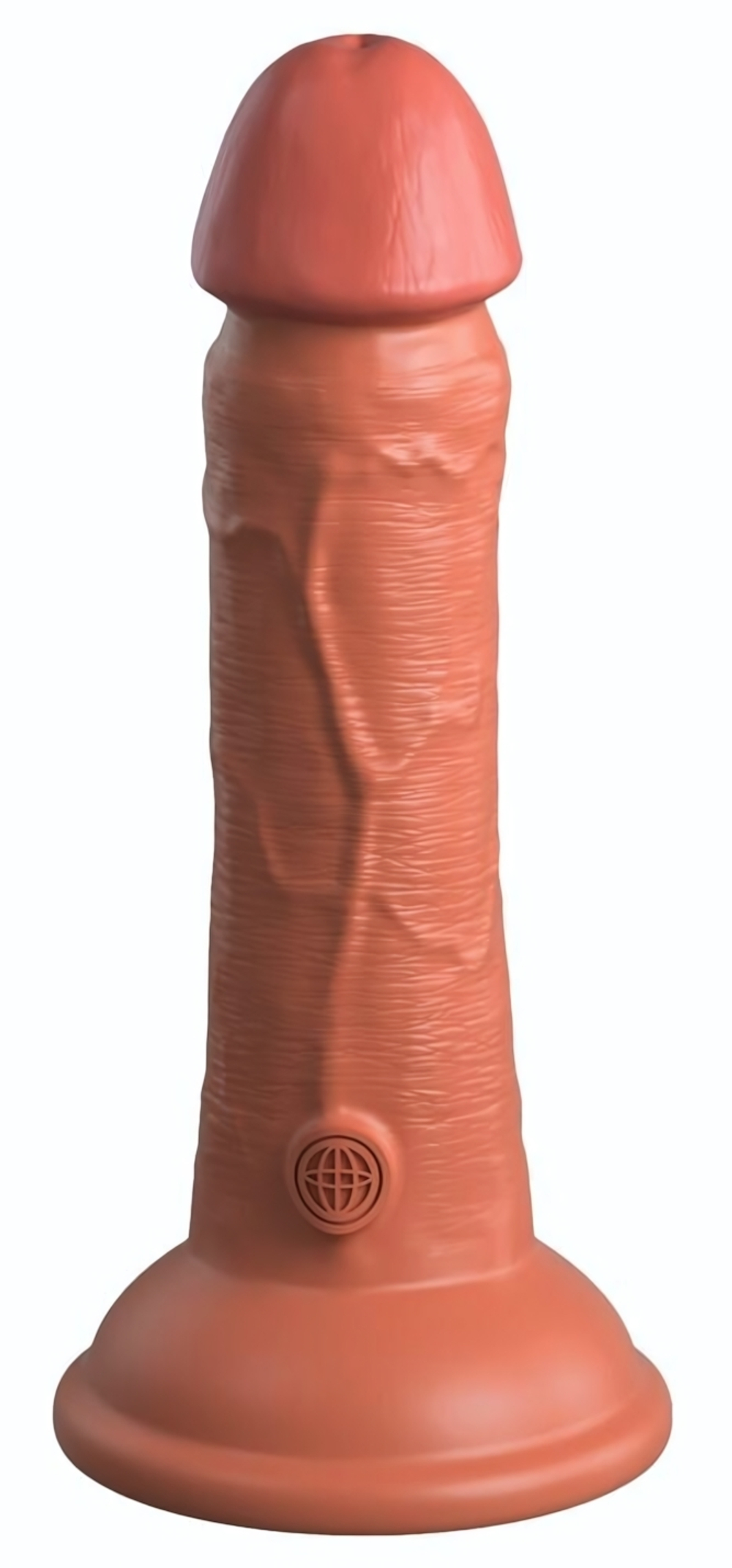 Фаллоимитатор цвета карамели 6 Vibrating Silicone Dual Density Cock - 17,8 см. (Цвет: карамель (темно-бежевый))