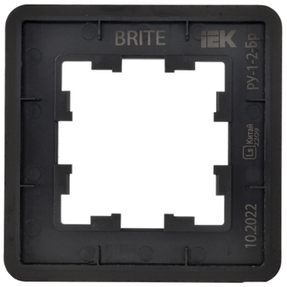 BRITE Рамка 1-местная РУ-1-2-Бр стекло черный RE IEK