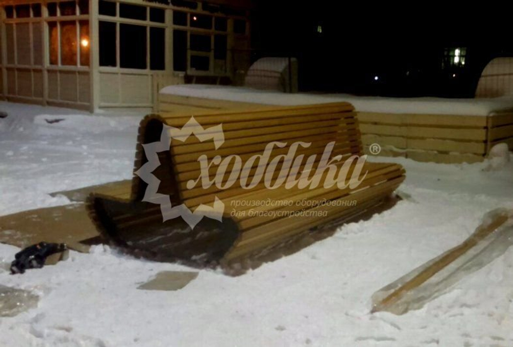 Скамейка стальная «Парк М. Горького» двухсторонняя