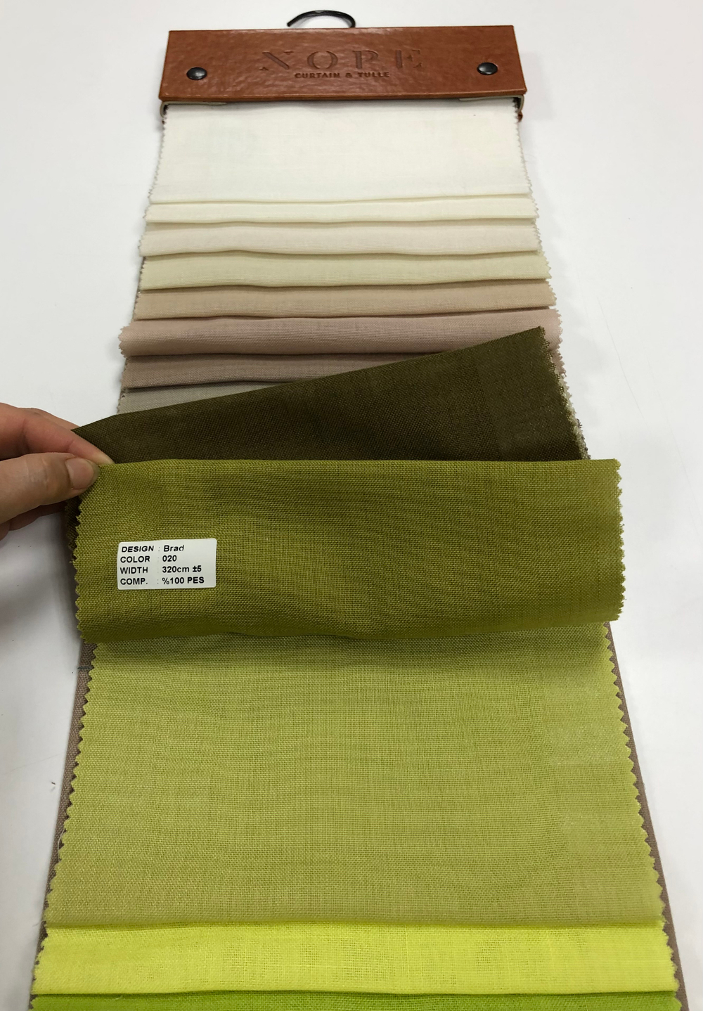 Тюль однотонная под лен Nope арт. Brad