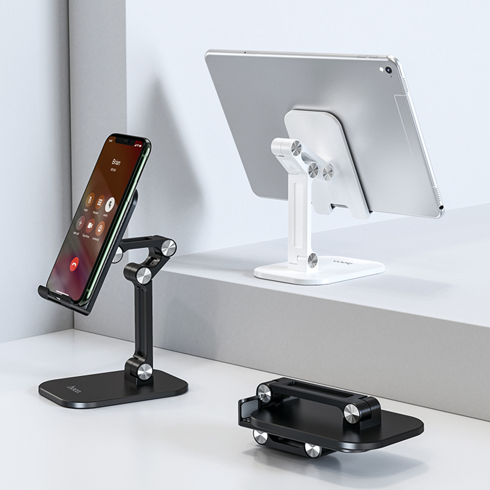 Держатель настольный Hoco Excelente double folding desktop Stand (PH34) для смартфонов и планшетов (4.7&quot;-13.0&quot;) Черный