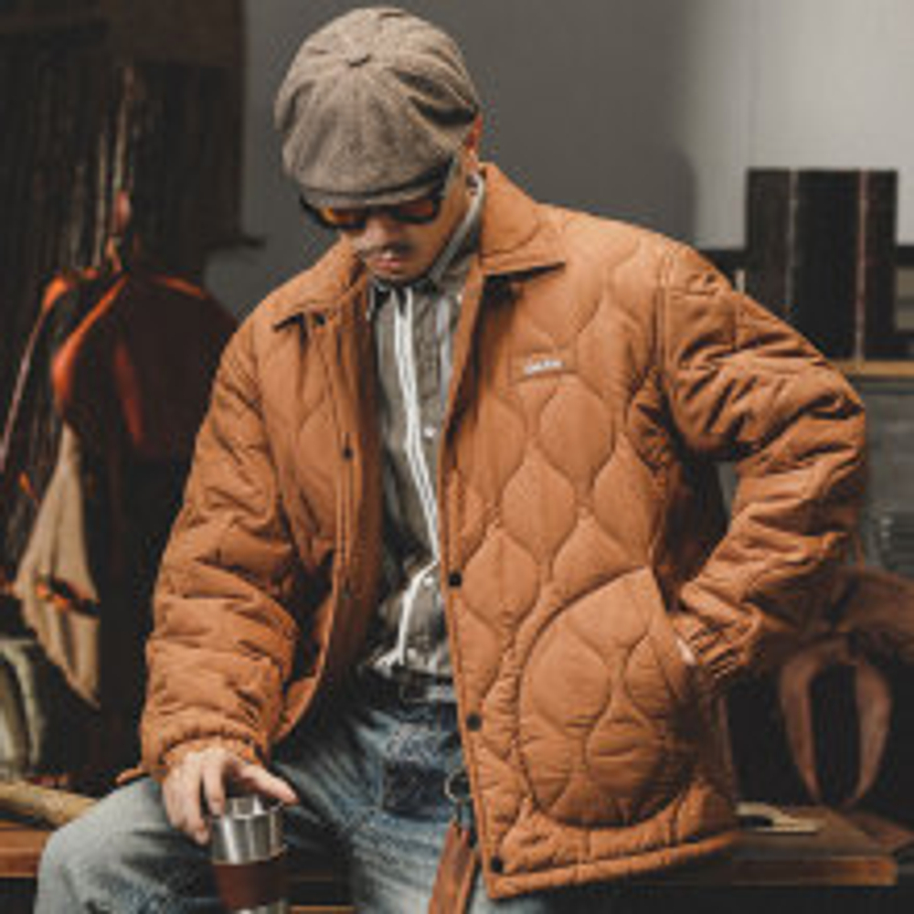 Gaomi Gaomi Мужская стеганая куртка с бриллиантами 2023 года, Мужская