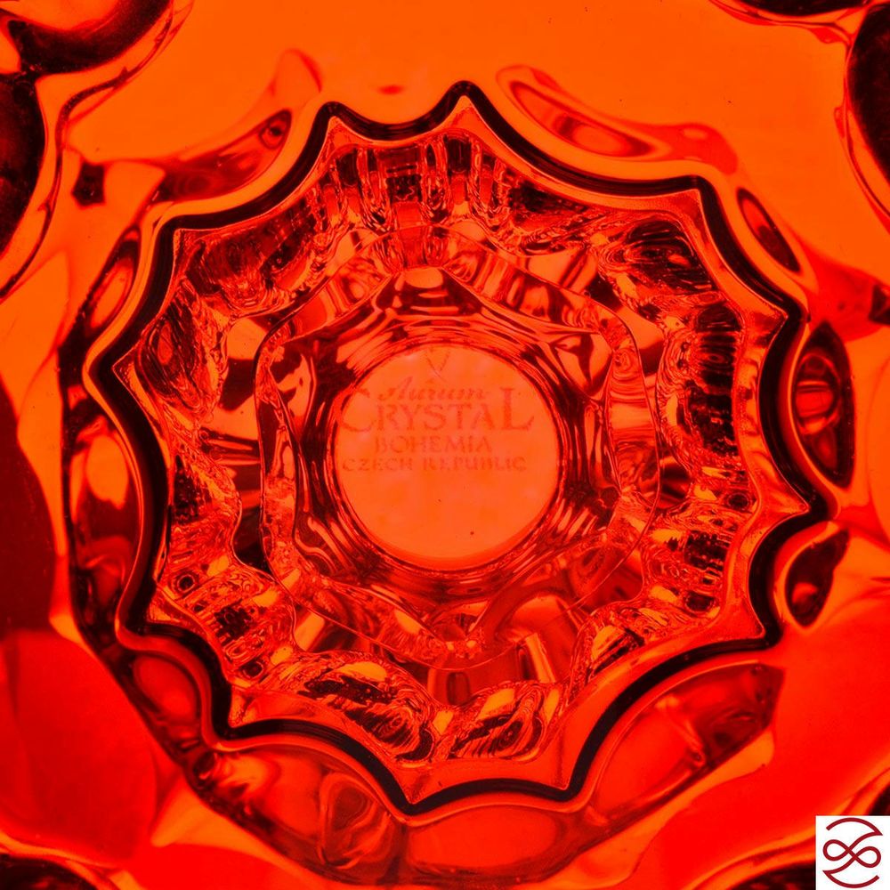Фруктовница на ножке Aurum Crystal Plantica 33 см red