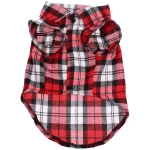 Кофта - рубашка фланелевая для мелких пород собак и кошек «BRO Style», цвет красный, р L