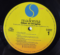 Винтажная виниловая пластинка LP Madonna Like A Virgin (Japan 1984) (No Obi) Shoo Bee Doo