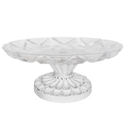 Фруктовница Классика Белая с чашей из стекла