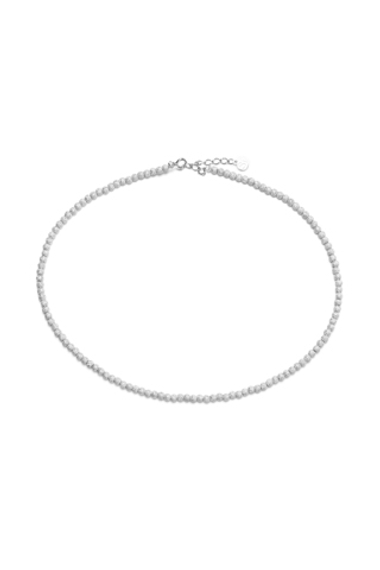 Серебряное колье-чокер "Bubble" с алмазной гранью