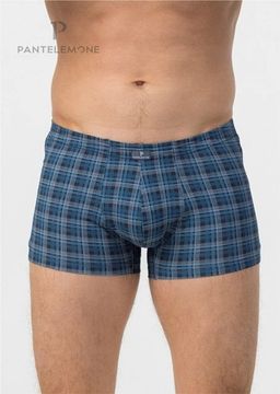 Трусы мужские боксеры Pantelemone PMH-1443, клетка темно-синяя