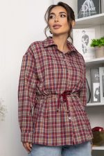 Рубашка хлопковая Джанет (винный) Б14274-4М LT Collection