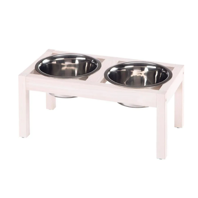 Деревянная подставка desco wood 07 с металлическими мисками kc58 (5,6 л)