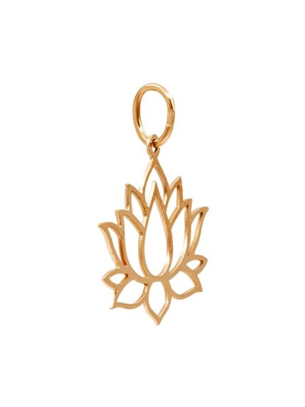 Подвеска «Лотос» из красного золота, вид сбоку