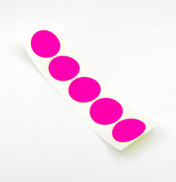 Клейкая лента ФОРМА КРУГ 40мм @TrueGAFF SIGN Розовый (светится в ультрафиолете) - 100 штук