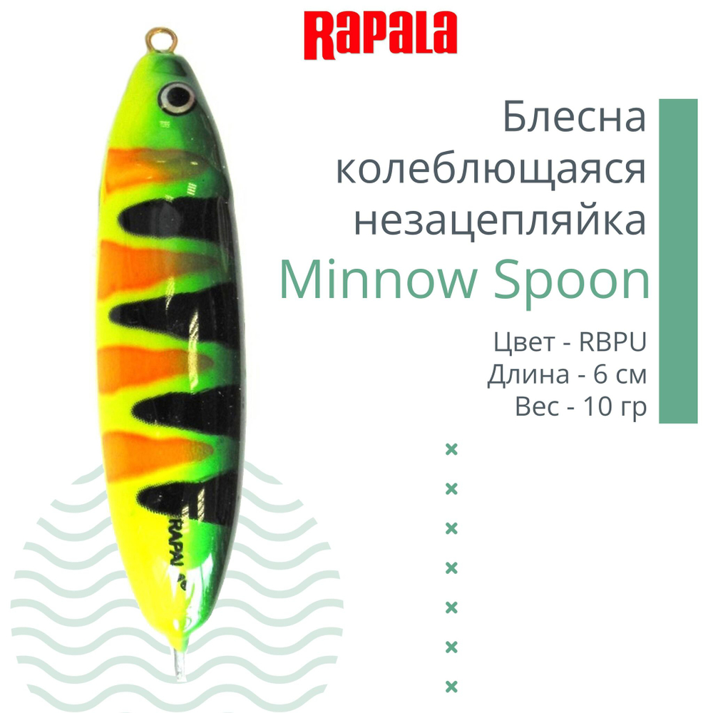 Блесна для рыбалки колебалка Minnow Spoon, 8см, 22гр