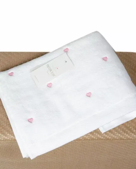 Набор полотенец  SOFT HEARTS розовые 2пр 50х100 Maison Dor Турция