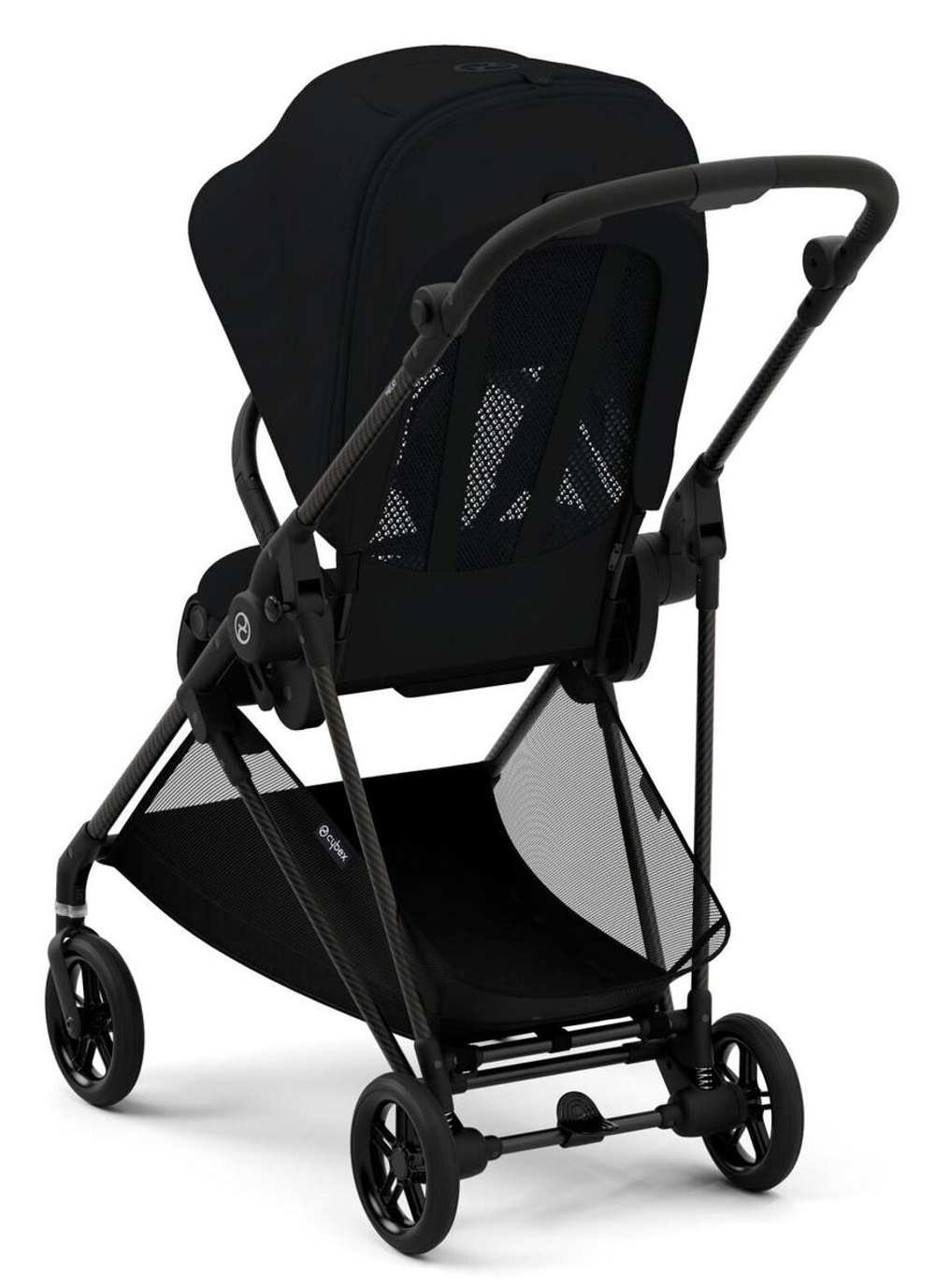 Прогулочная коляска Cybex Melio Carbon Magic Black с дождевиком