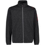 Толстовка флисовая CMP Man Fleece Jacket, артикул 31H2127, цвет NERO MEL. (U973)