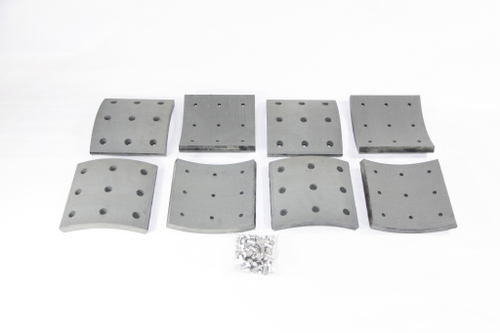 Рем. комплект тормозных накладок а/м ПАЗ-4230,КАВЗ-4232,ИКАРУС мост КААЗ (Сверл./шлиф./с заклёпками/ширина 180мм./ к-т 8 шт.) АККОР