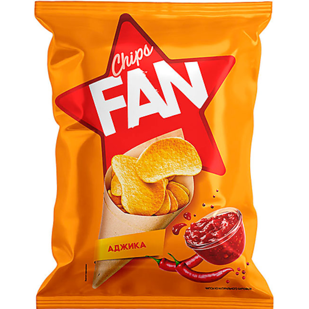 Чипсы картофельные Fan Аджика 250 гр