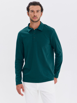 Повседневный базовый лонгслив поло