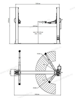 Подъёмник 5.5 т c нижней синхронизацией TST55W Trommelberg 2-стоечный