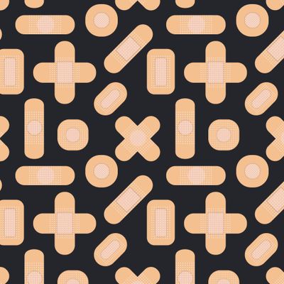 Медицинский паттерн с антибактериальным пластырем