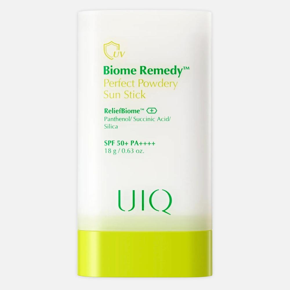 UIQ Biome Remedy Perfect Powdery Sun Stick SPF 50+ PA++++ Пудровый солнцезащитный стик, 18 г