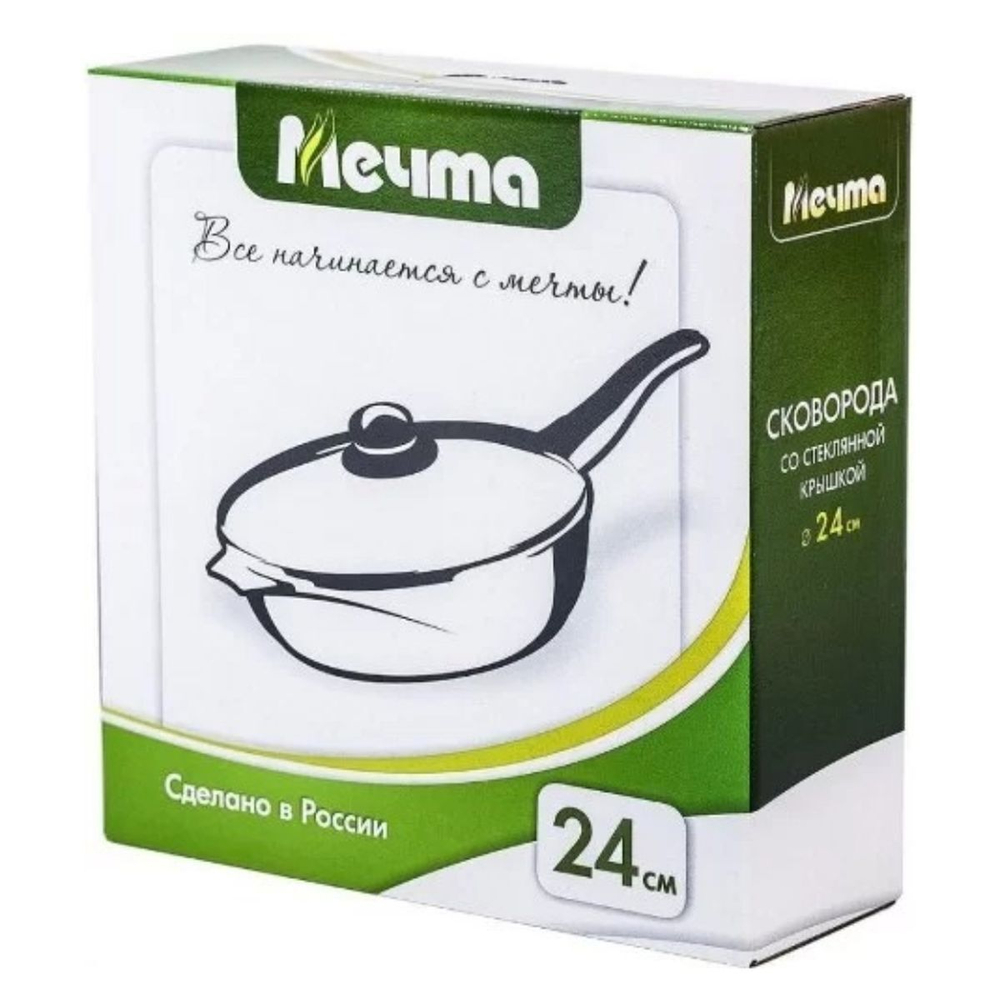 Сковорода алюминий, 24 см, антиприг, Мечта, Гранит, с024701, с крыш, съем руч