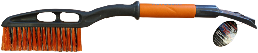 Щетка со скребком AL-109-(кор.12шт) сер-оранж.
