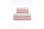 Комплект полотенец вафельных Home One 50х90 (2шт), 70х140 (2шт) пыльная роза, молочный
