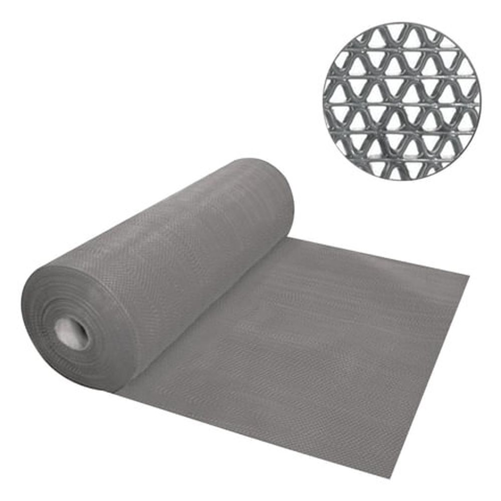 Коврик-дорожка ячеистый грязезащитный "Zig-Zag", 0,9х10 м, толщина 5 мм, ПВХ серый, В РУЛОНЕ, VORTEX, 22156