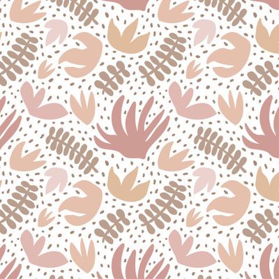 Абстрактные листья на белом