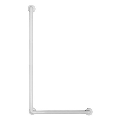 Поручень  угловой правый для людей с огр. возможностями 1200х700 мм из аллюминия покрытый нейлоном